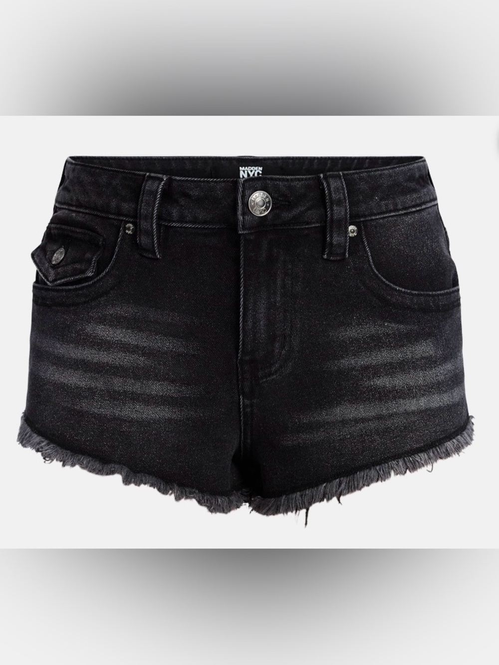 Madden NYC Micro Shorts Black Denim-Women, Many Sizes Available-NEW WITH TAGS